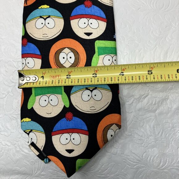 VTG South Park Tie Boys Heads All Over Print 100% Silk 1998 RM Style Ralph M - Picture 3 of 7